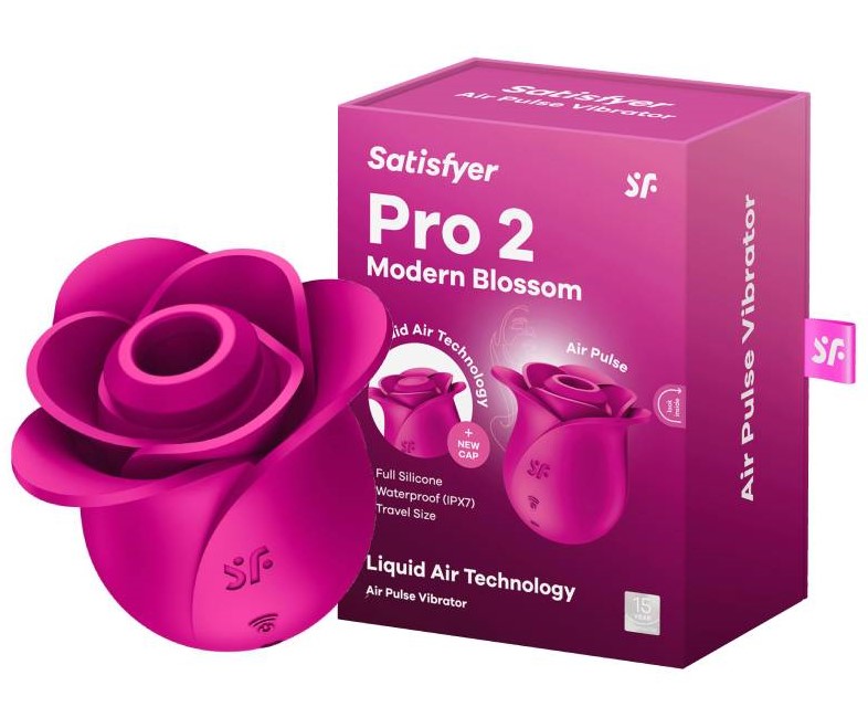 Satisfyer Вакуумно-волновой стимулятор с насадкой "жидкий воздух" Pro 2 Modern Blossom